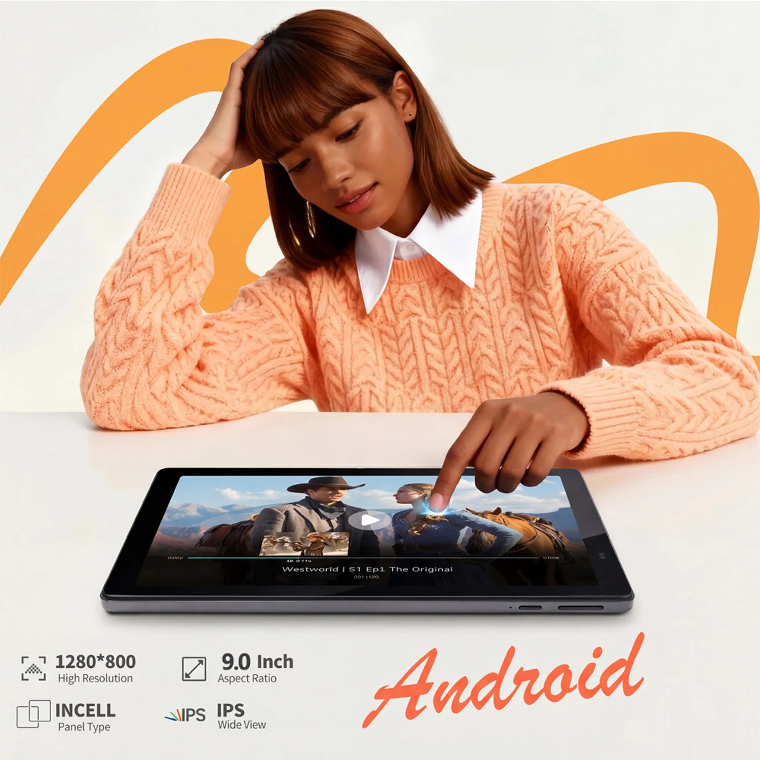 Nuevas tabletas Android de 9 pulgadas, Octa Core, 4GB+64GB ROM, cámaras duales, 5G WiFi, tableta PC con IA para acelerar la velocidad, batería de 6000mAh, tableta infantil de Google.