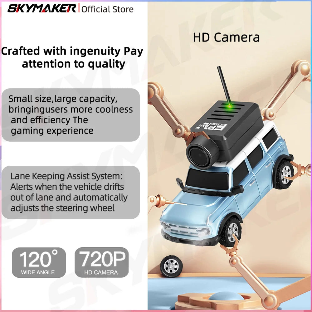 Auto RC WLtoys 1/64 Mini SUV con Cámara FPV 720P y Control por App