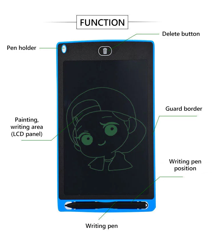 Tablero de Dibujo Electrónico LCD 8.5 / 12 Pulgadas para Niños