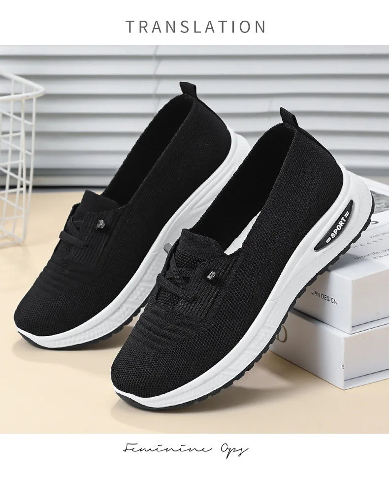 Zapatillas de Mujer Casual — Malla Transpirable, Suela Gruesa