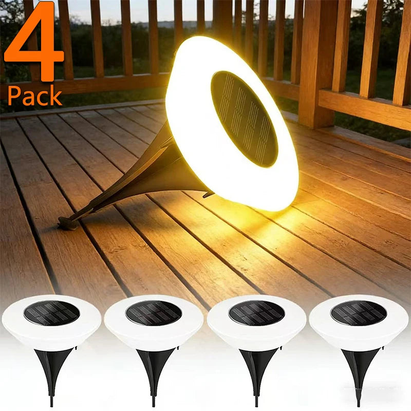 Luz Solar para Jardín, Paquete de 1/2/3/4 Unidades, Impermeable para Exteriores, Lámpara para Caminos, Iluminación de Paisaje para Patio, Entrada y Pasillos