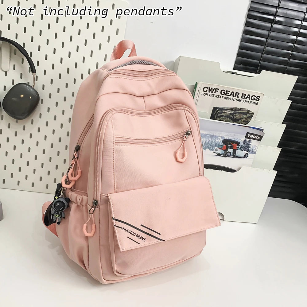Mochila de Nailon Gran Capacidad con Bolsillo Oculto para Escuela y Viajes
