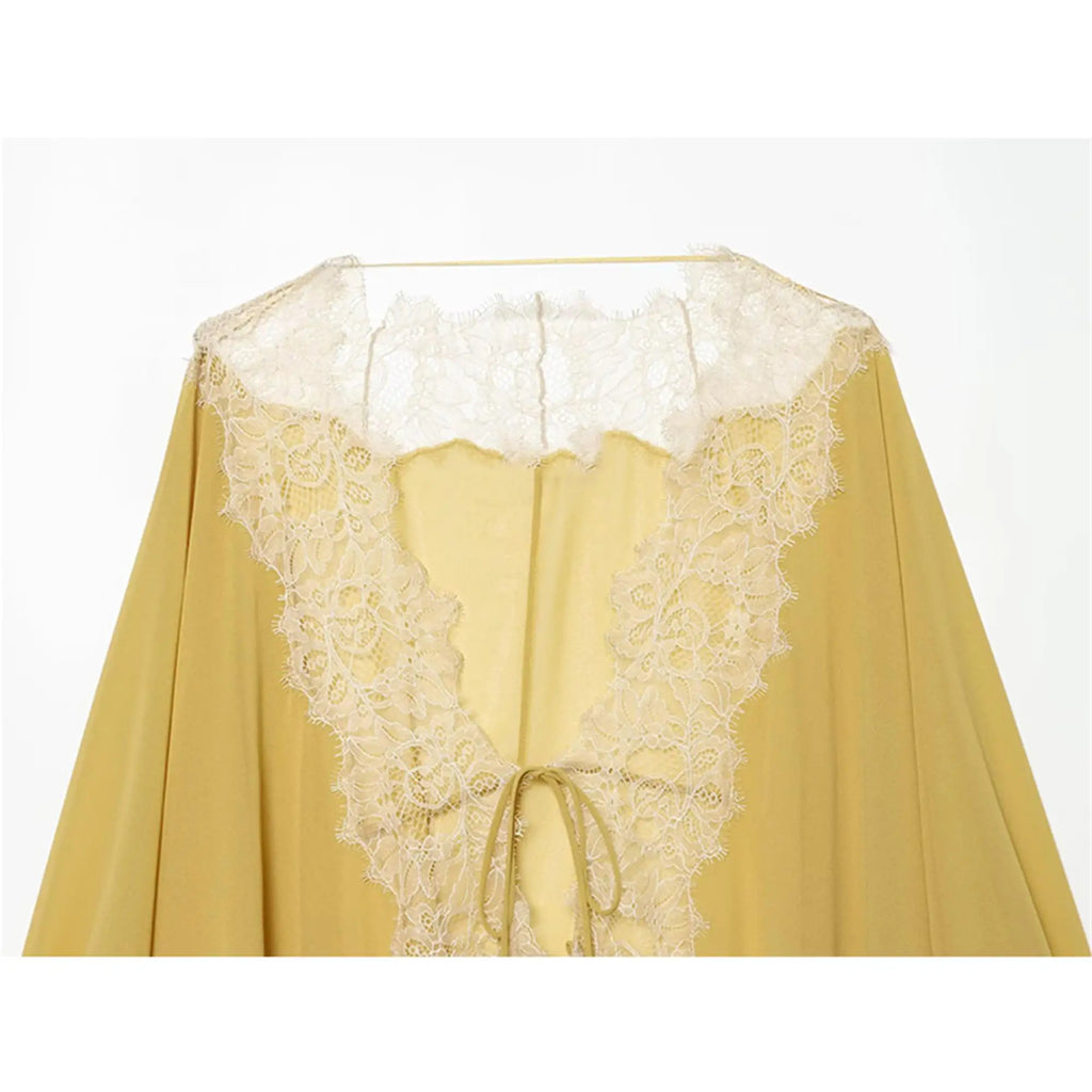 Blusa Elegante con Encaje y Manga Larga para Mujer