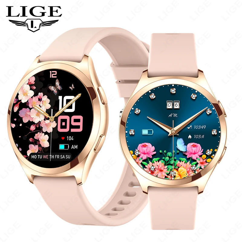 Smartwatch LIGE para mujer con Bluetooth, monitor de salud y esfera personalizable