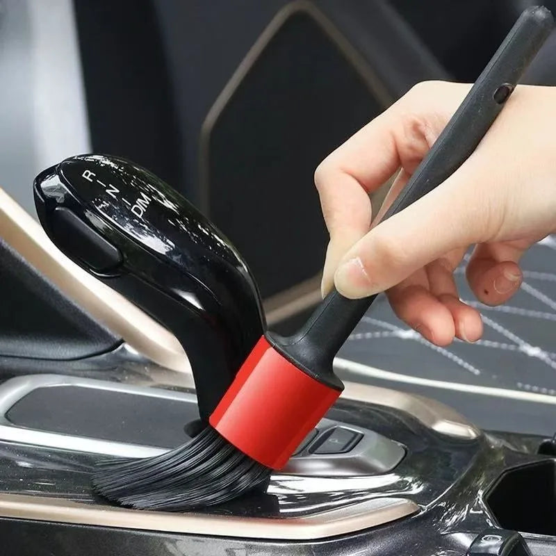 Juego de cepillos para detalles de coches, cepillo de limpieza multifunción de fibra Premium para limpiar ruedas, Kit de lavado de salidas de aire interiores del motor, 6 uds.