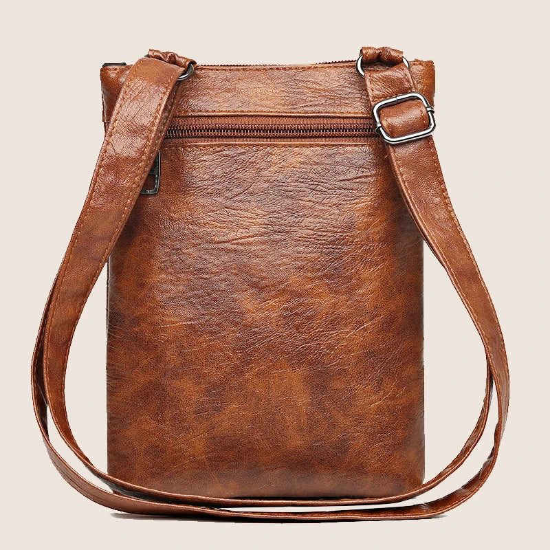 Bolso de Hombro de Cuero Suave para Mujer con Billetera
