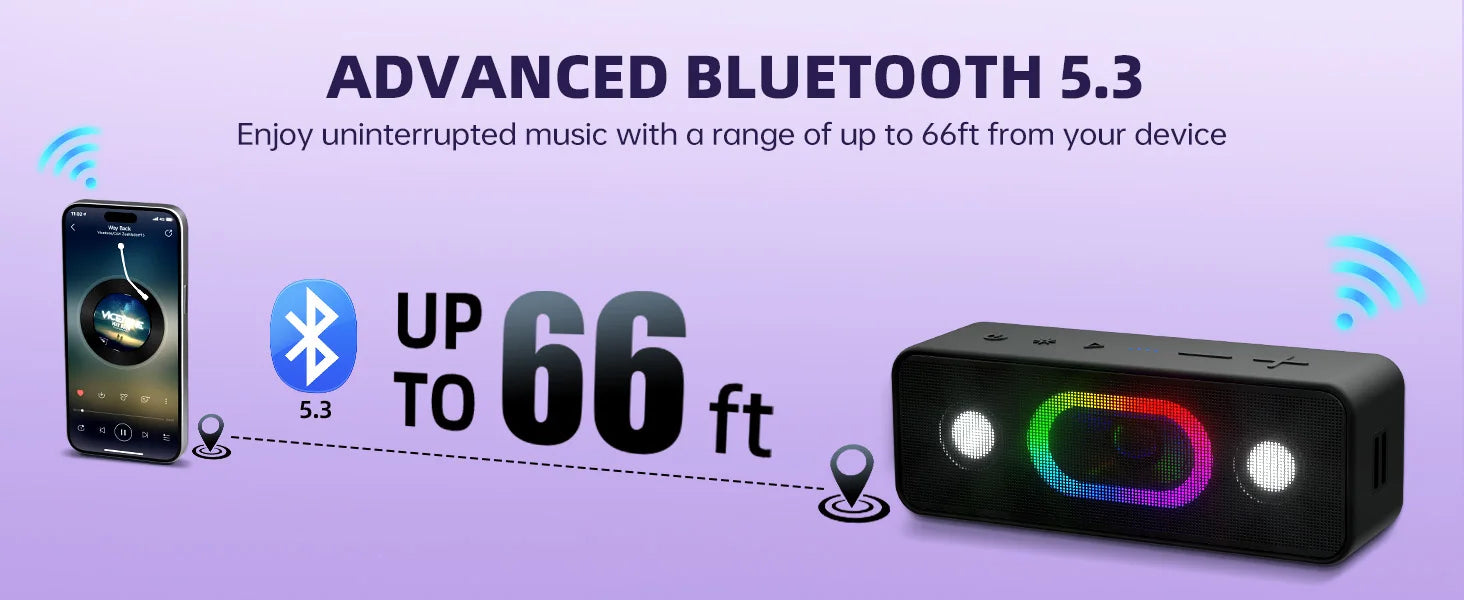 Ortizan Altavoz Bluetooth Portátil 16W 24H