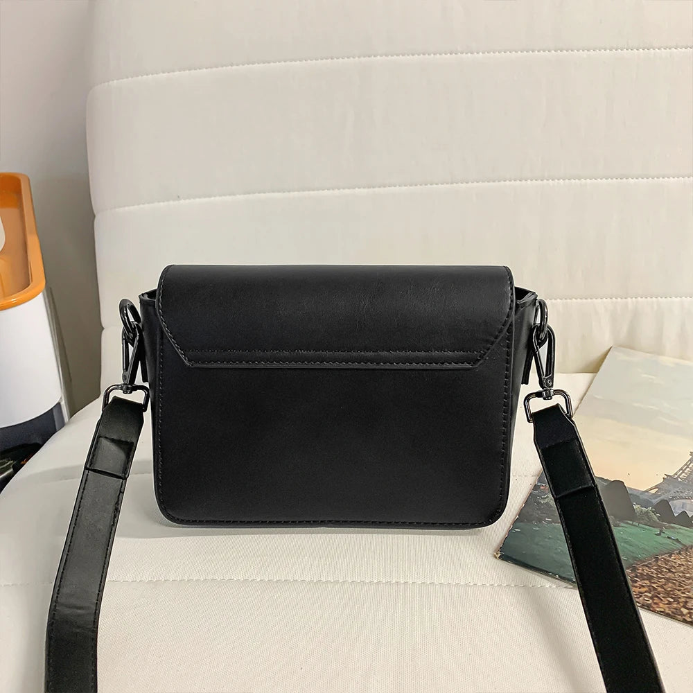 Bolso Cruzado de Cuero Genuino para Hombre, Compacto