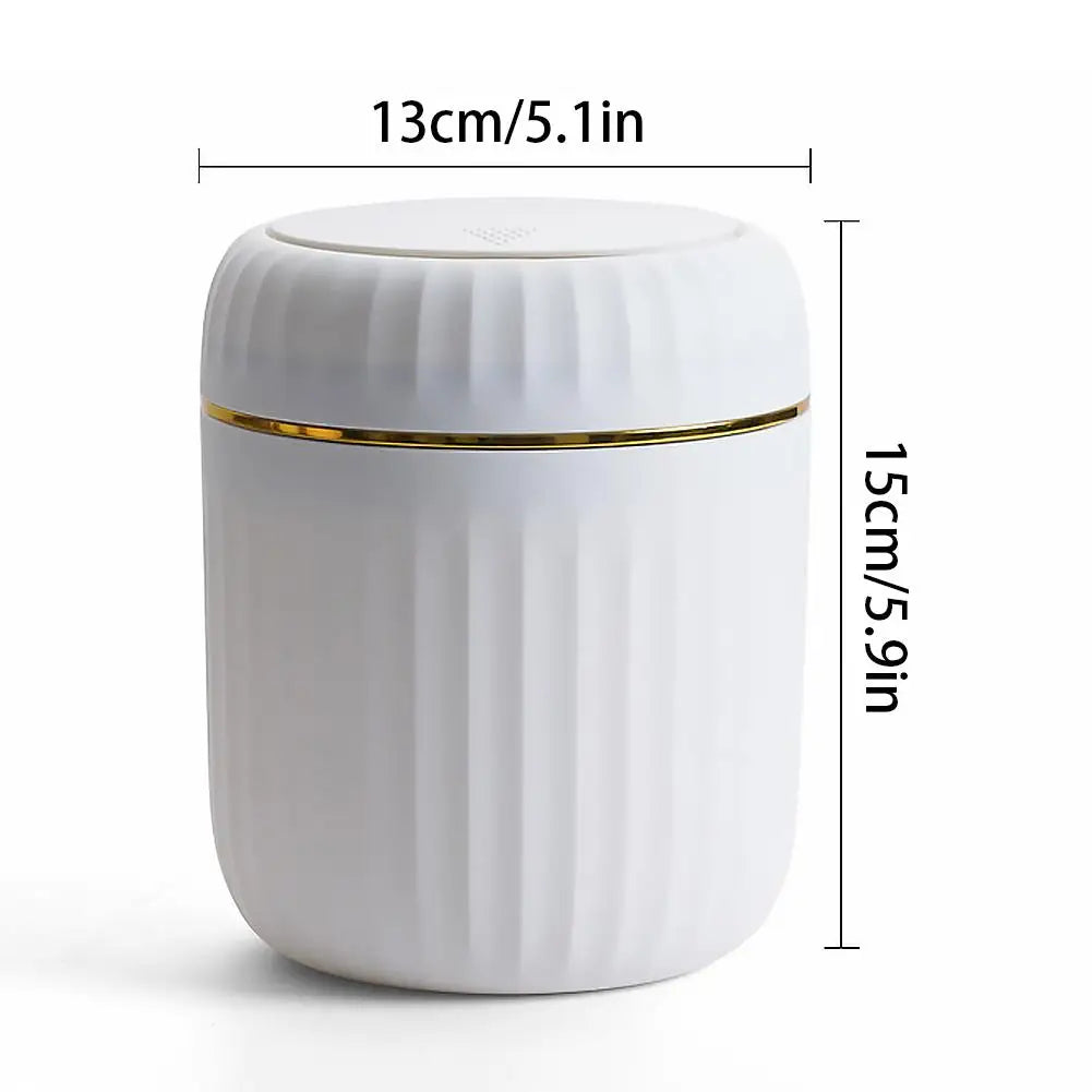 Mini bote de basura de escritorio, contenedor de basura de plástico duradero con tapa, organizador de basura para dormitorio, oficina, escritorio, suministros para el hogar