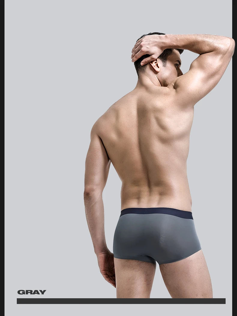 Ropa interior con separación de cordón espermático para hombre, bolsa para escroto de venas, calzoncillos de cuatro esquinas, boxers sexys curvos