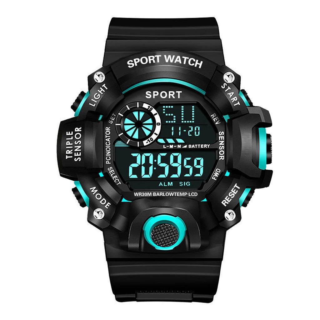 Reloj Digital LED YIKAZE para hombre, relojes deportivos para hombre, reloj electrónico para Fitness, relojes deportivos militares multifunción, reloj, regalos para niños