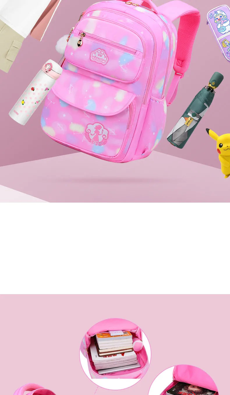 Mochila escolar para niña, mochila para adolescentes, mujeres y niños, mochila escolar rosa para primaria, mochila alta para adolescentes y niños