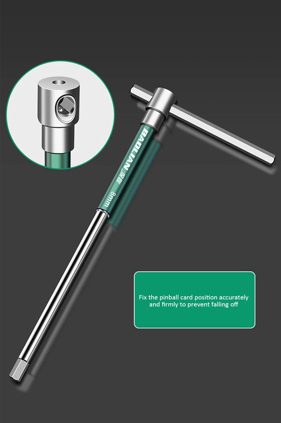 Llave hexagonal Allen tipo T, 2,5/3/4/5/6/8/10mm, llave de varilla deslizante Hexagonal giratoria de alta velocidad, llave dinamométrica hexagonal de acero inoxidable