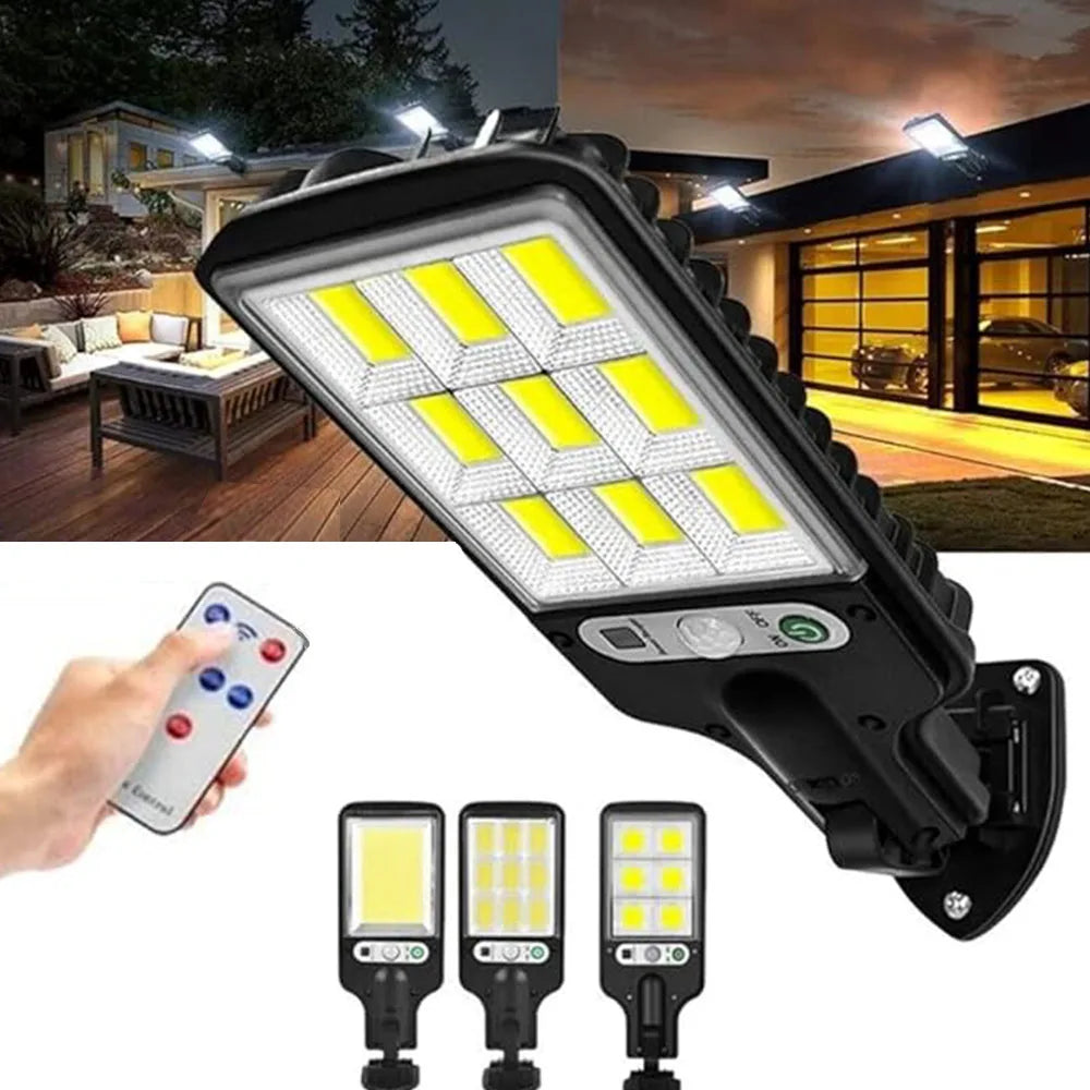 Luz Solar LED 108 para Exterior con Sensor de Movimiento 3 Modos