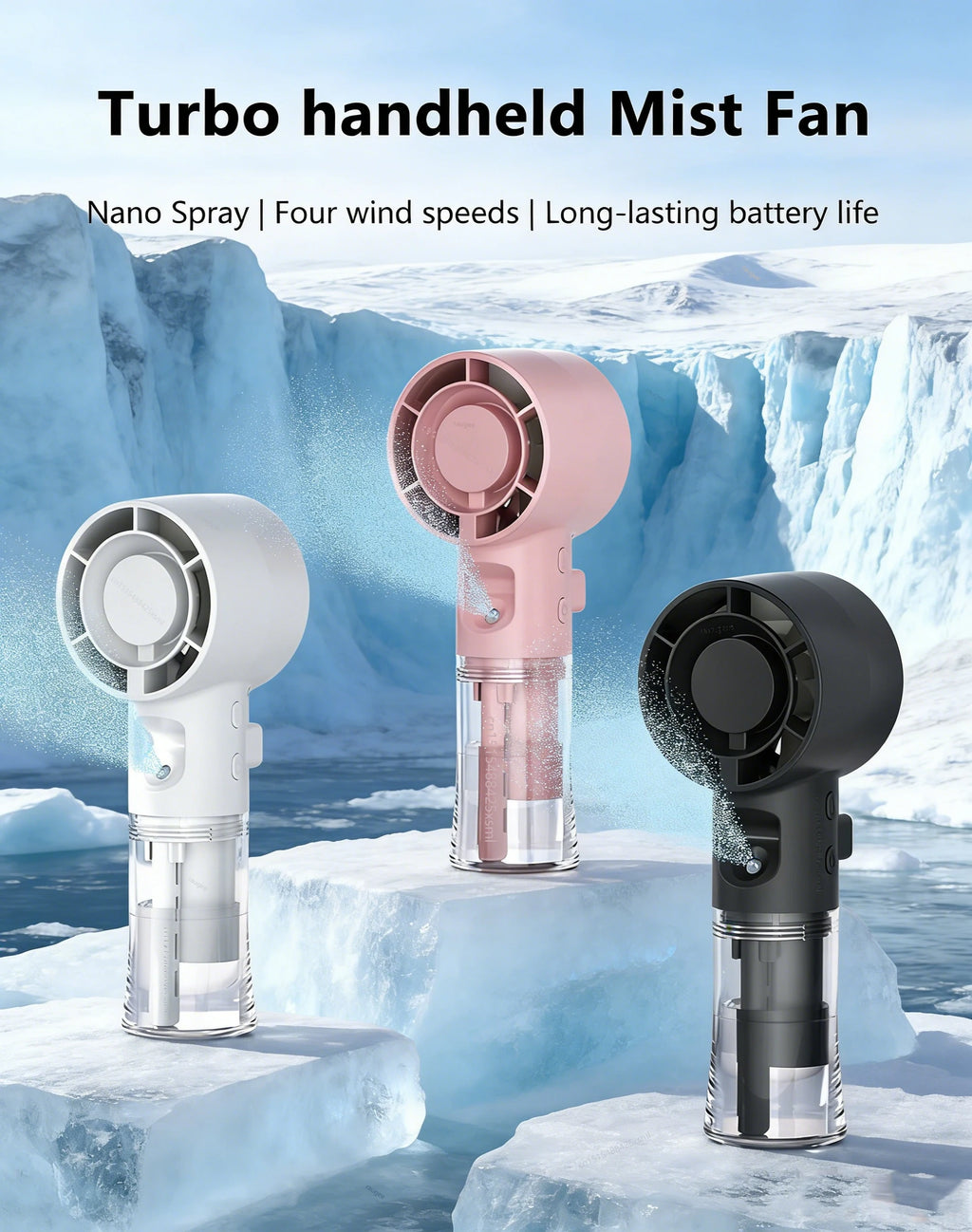 Mini Ventilador Humidificador Portátil con Niebla