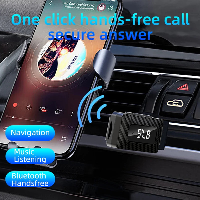 Receptor Bluetooth para Auto con Lector TF y Manos Libres
