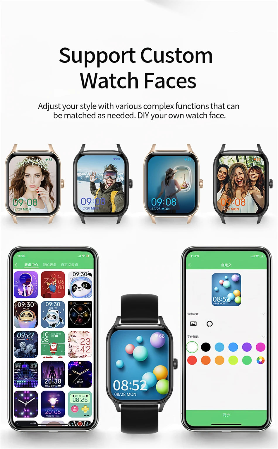Reloj Inteligente LIGE con Llamadas y Monitor de Sueño