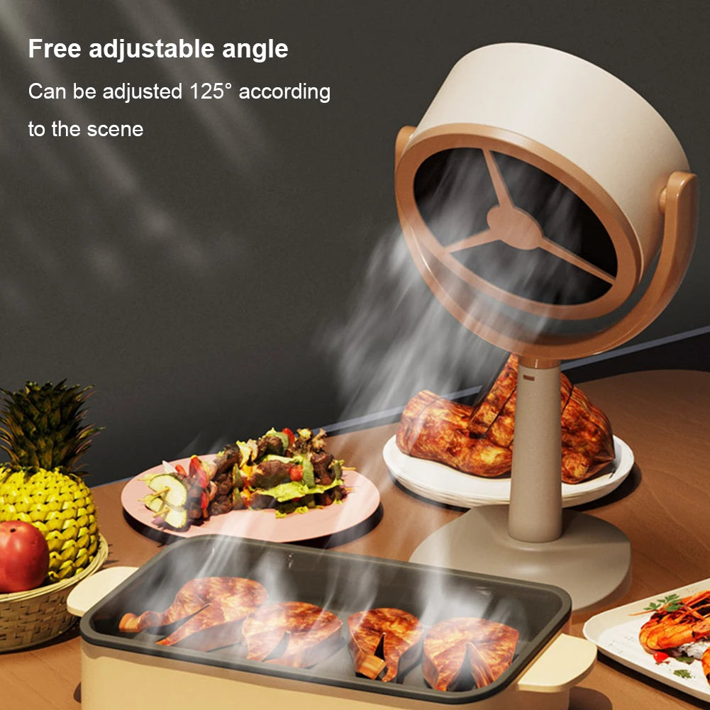 Campana Extractora eléctrica de escritorio, Mini extractor de aire portátil de alta potencia de succión con ángulo ajustable USB para barbacoa, olla caliente, electrodoméstico de cocina