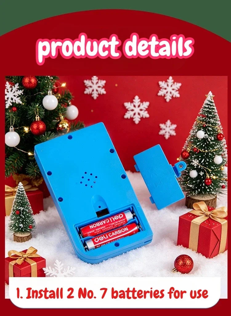 Consola de Juegos Retro con Diseño de Ladrillos Navideños, Tetris con Temática Festiva, Consola Electrónica Portátil, Regalo Festivo