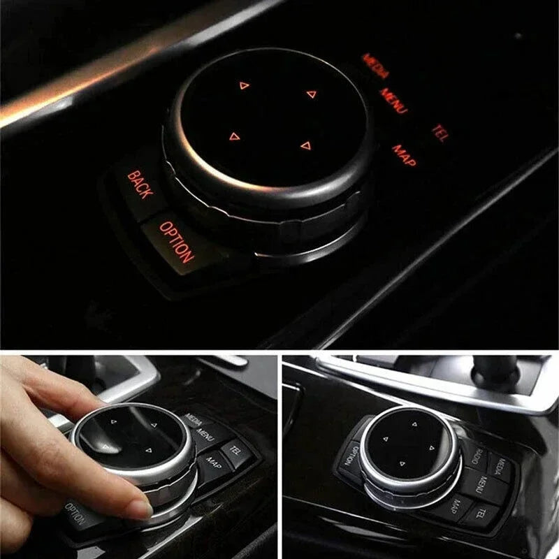 Cubiertas para Botones de Control Multimedia con Perilla Grande para BMW Serie 1 2 3 4 5 6 7 X1 X5 X6 F20 F30 F10 F07 E60 E90 E70 IDrive