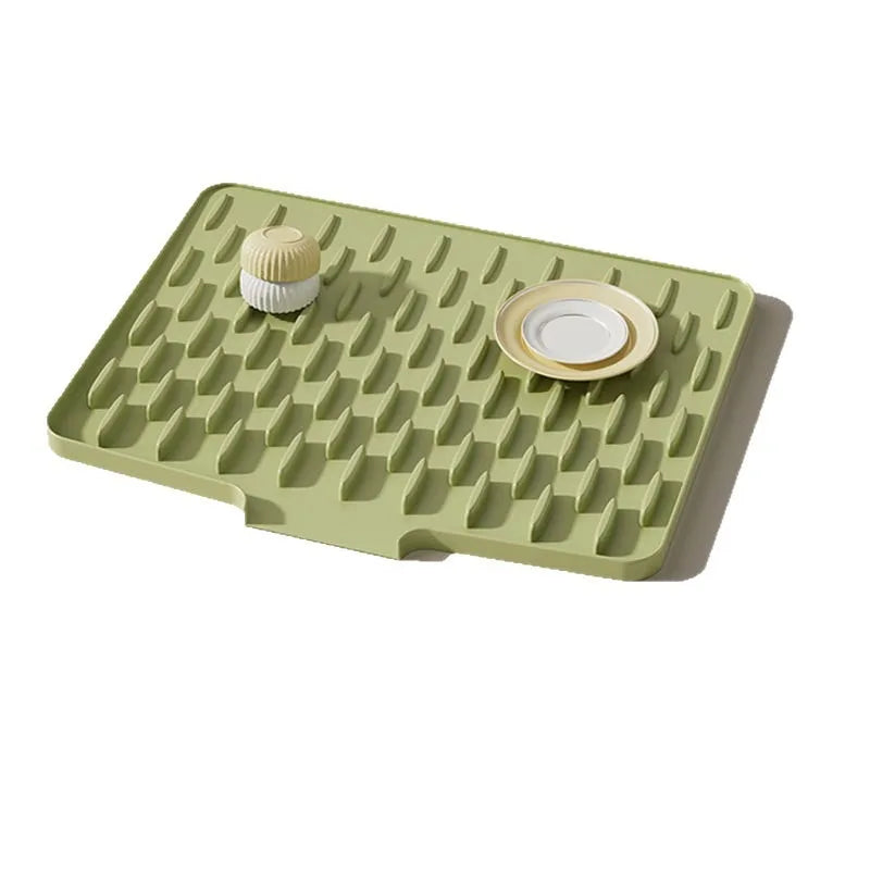Alfombrilla de drenaje antideslizante para encimera de cocina, resistente al calor