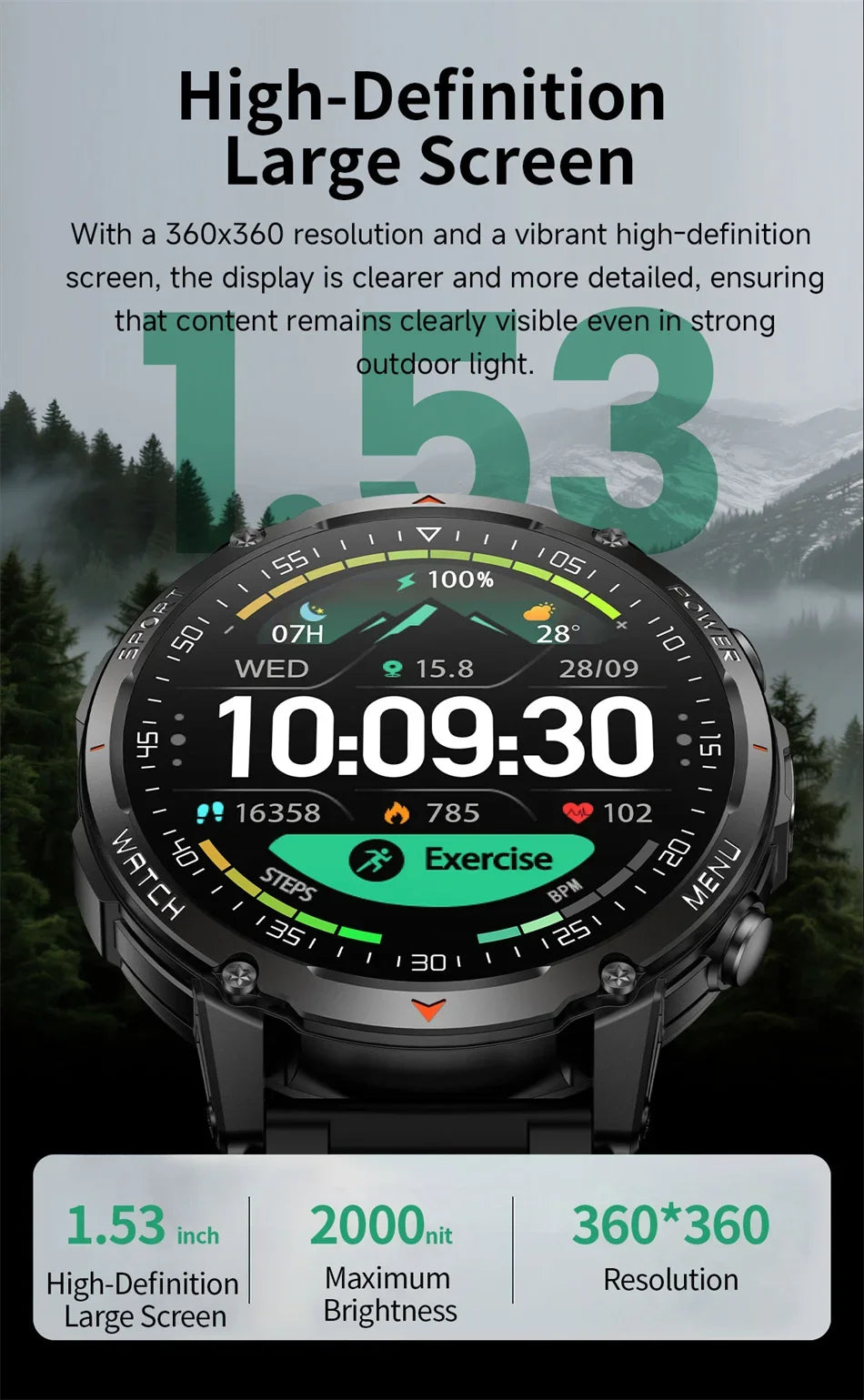 Reloj Inteligente Militar T-Rex 3 GPS Bluetooth
