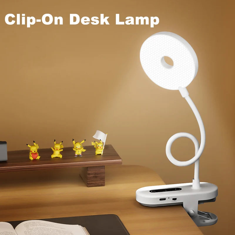 Lámpara LED de Escritorio con Clip, Atenuación y Timer
