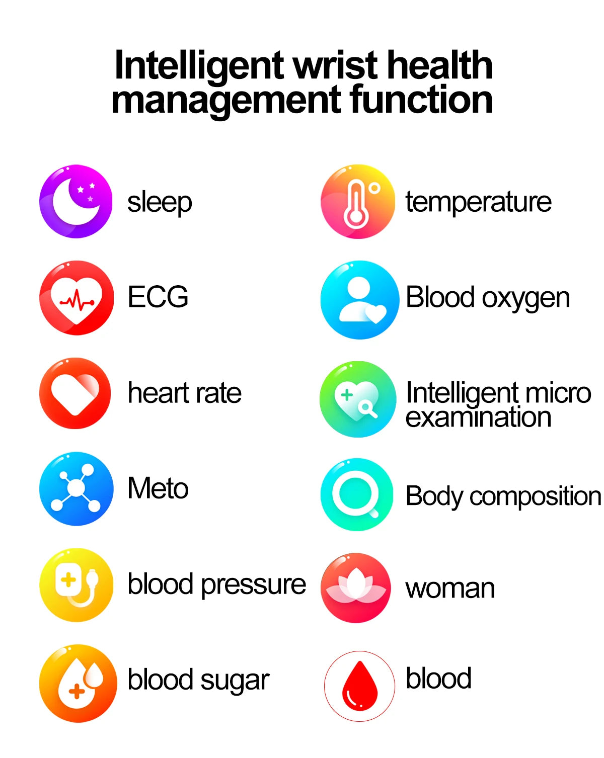 Reloj Inteligente Salud Glucosa Presión Arterial