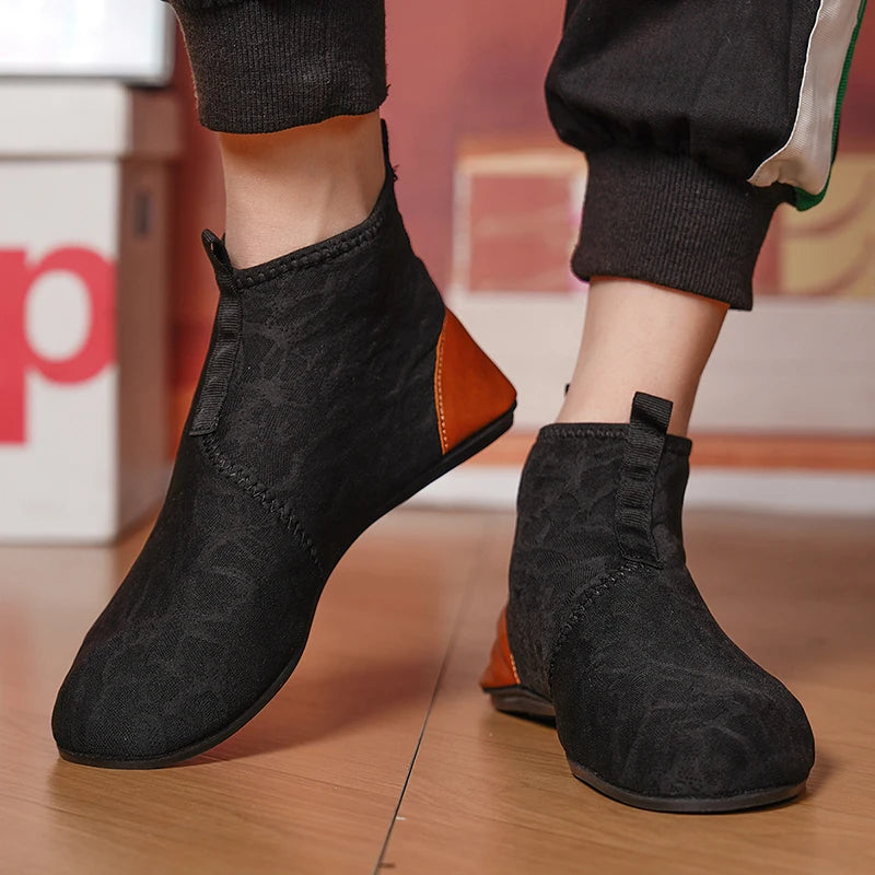 YRZL Mocasines para hombre de malla transpirable, mocasines ligeros de conducción de caña alta, zapatos casuales sin cordones para hombres, zapatos cómodos para caminar