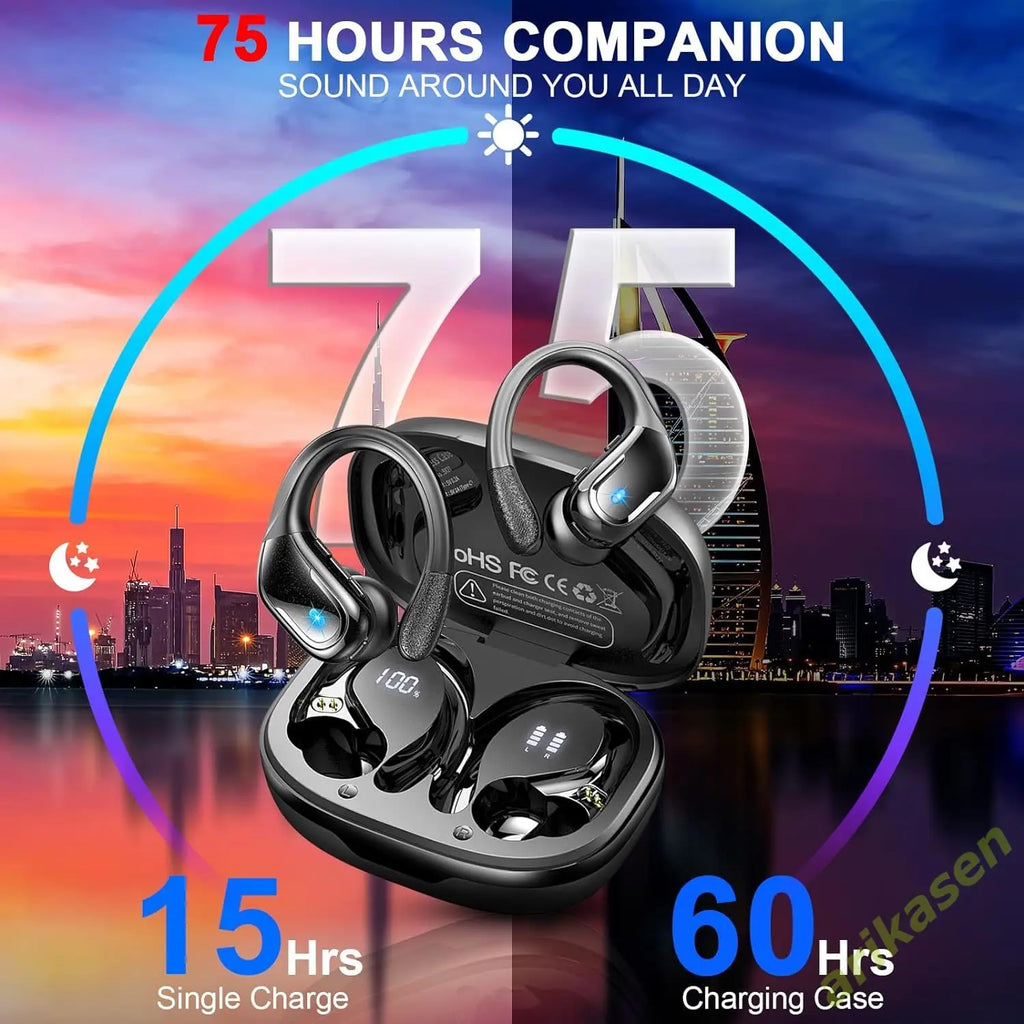 Auriculares Bluetooth 5.3 IP7 75h Deportivos Graves