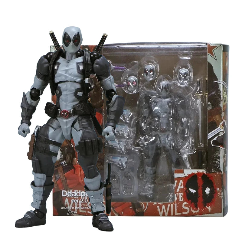INCREDIBLE YAMAGUCHI Deadpool & Wolverine 2,0 figura de acción gris mutantes articulación móvil KAIYODO Wade modelo película juguetes para niños regalo