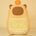 Lámpara Nocturna Capibara con Reloj Despertador Infantil