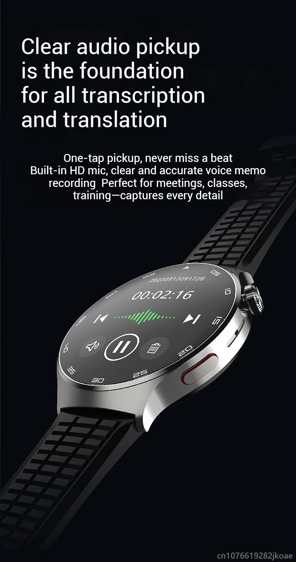 Reloj Inteligente Philips IA Grabación y Traducción