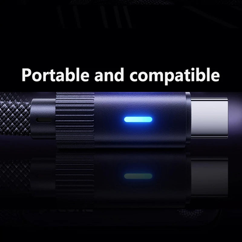 Cable USB-C 100W PD Ángulo Recto 90° para iPhone y Huawei