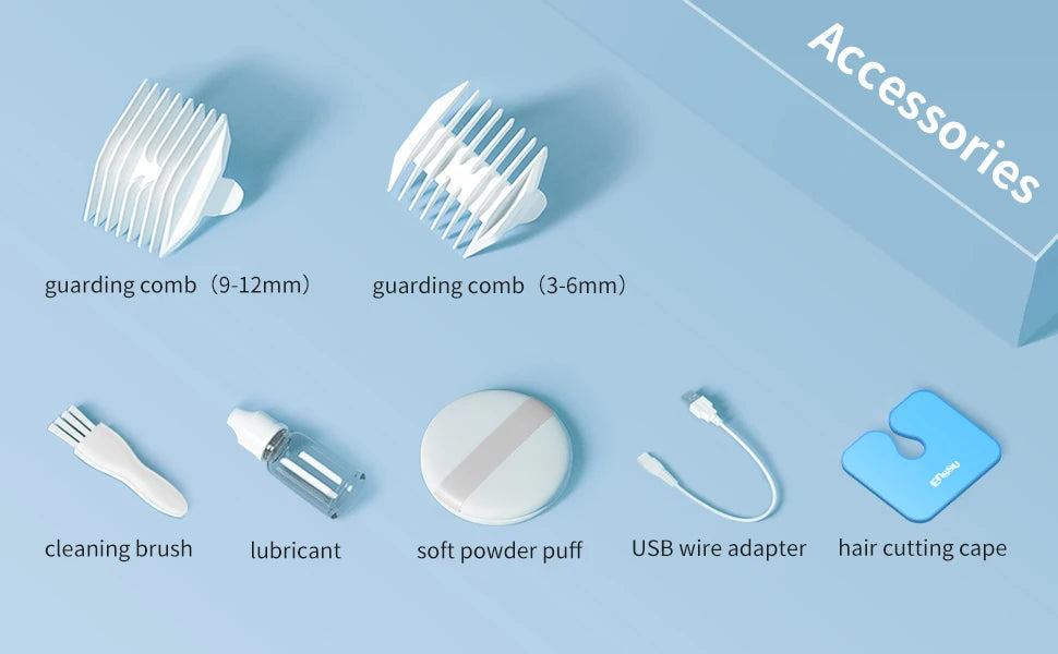 Cortapelos al vacío para niños y niños pequeños, recortador de pelo profesional, Kit de corte de pelo eléctrico, Máquina para cortar cabello recargable