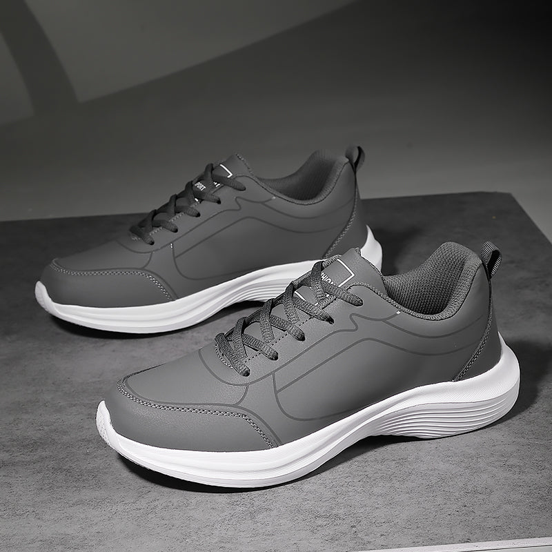 Nuevos zapatos para correr para hombre, zapatillas cálidas de invierno para hombre, zapatos antideslizantes transpirables para caminar para hombre, zapatos informales suaves con cordones, ligeros