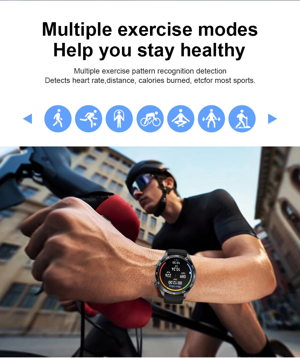 Nuevo Reloj Inteligente GT4Pro 2026 para Android e iOS, con NFC, Rastreador GPS, Pantalla AMOLED HD de 360*360, Monitor de Ritmo Cardíaco, Llamadas Bluetooth
