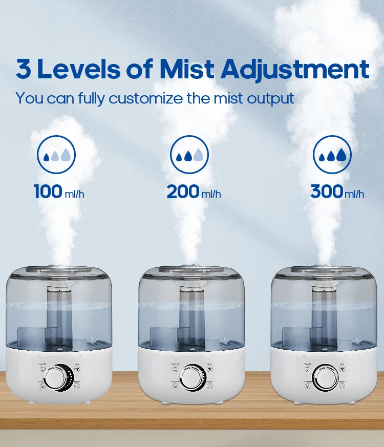 Humidificador de Aire 3L con Control Remoto y Difusor de Aromas