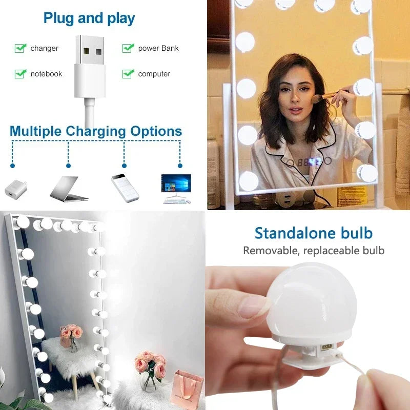 Bombillas LED para Espejo de Maquillaje Profesional