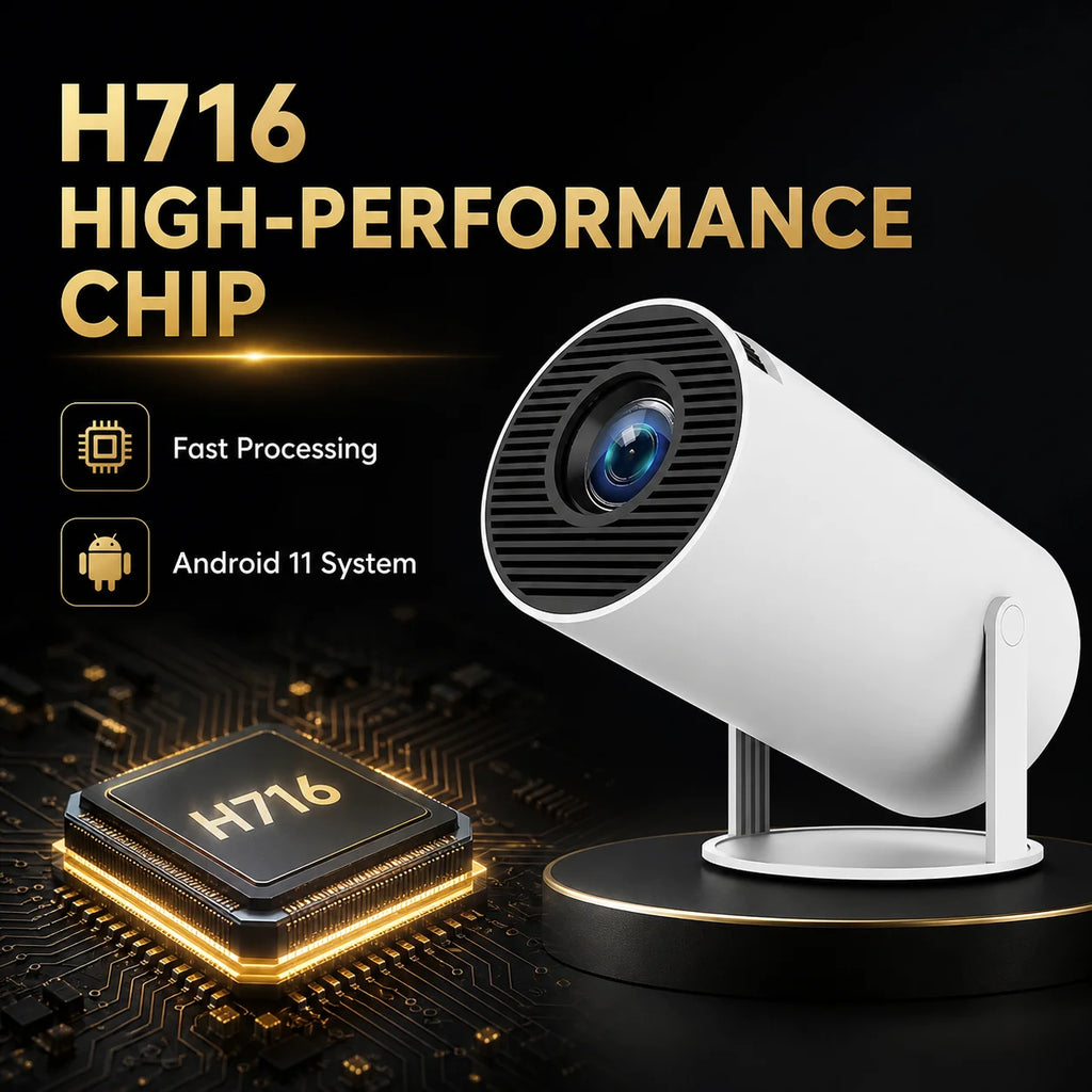 Nuevo Proyector HY300Ultra 2026, 720P, 290ANSI, Mini Proyector LED, Google Play, Corrección Trapezoidal Automática, WiFi6, BT5.4, Cine en Casa
