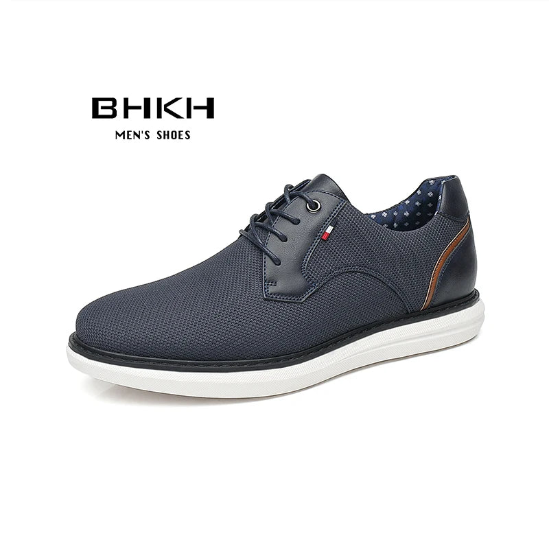 Zapatos de Hombre, Zapatos Casuales de Marca de Lujo, Cómodos, con Cordones, Estilo Ejecutivo, Zapatos de Vestir BHKH