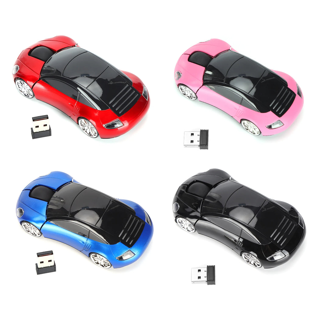 Ratón inalámbrico inteligente en forma de coche, portátil, 2,4G, inalámbrico, con receptor USB, para oficina, ordenador portátil, tableta