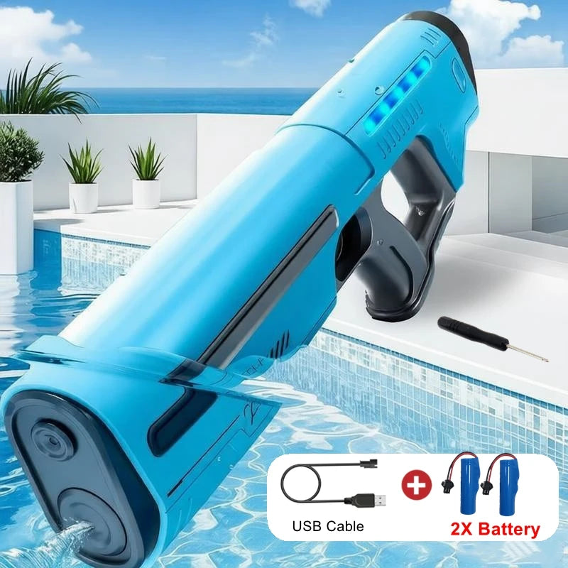 Pistolas de Agua Eléctricas Totalmente Automáticas para Adultos, Potentes, de Gran Capacidad, Juguete de Verano para Juegos al Aire Libre