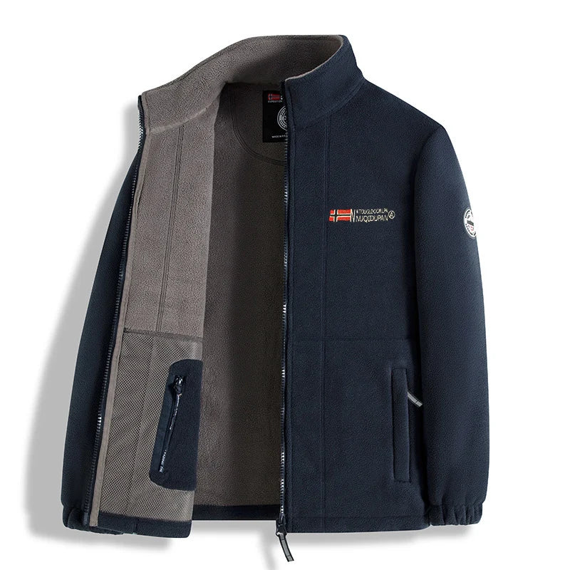 Chaqueta Polar de Invierno para Hombre con Cierre
