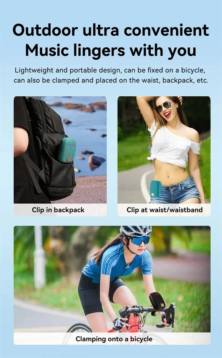 Bicicleta al aire libre TG392 Bluetooth caixa de som caja de sonido inalámbrica portátil TWS altavoz de manillar Subwoofer impermeable para Scooter