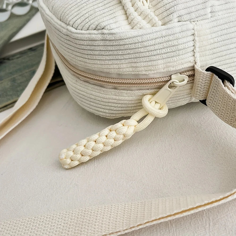 Bolso de Hombro de Pana Vintage Estilo Harajuku