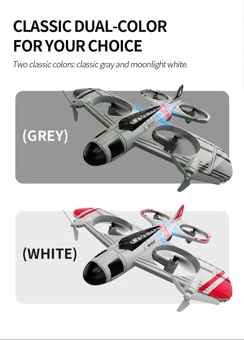 Mini Dron KY103 con Luces LED, Avión RC 2.4G con Control Remoto