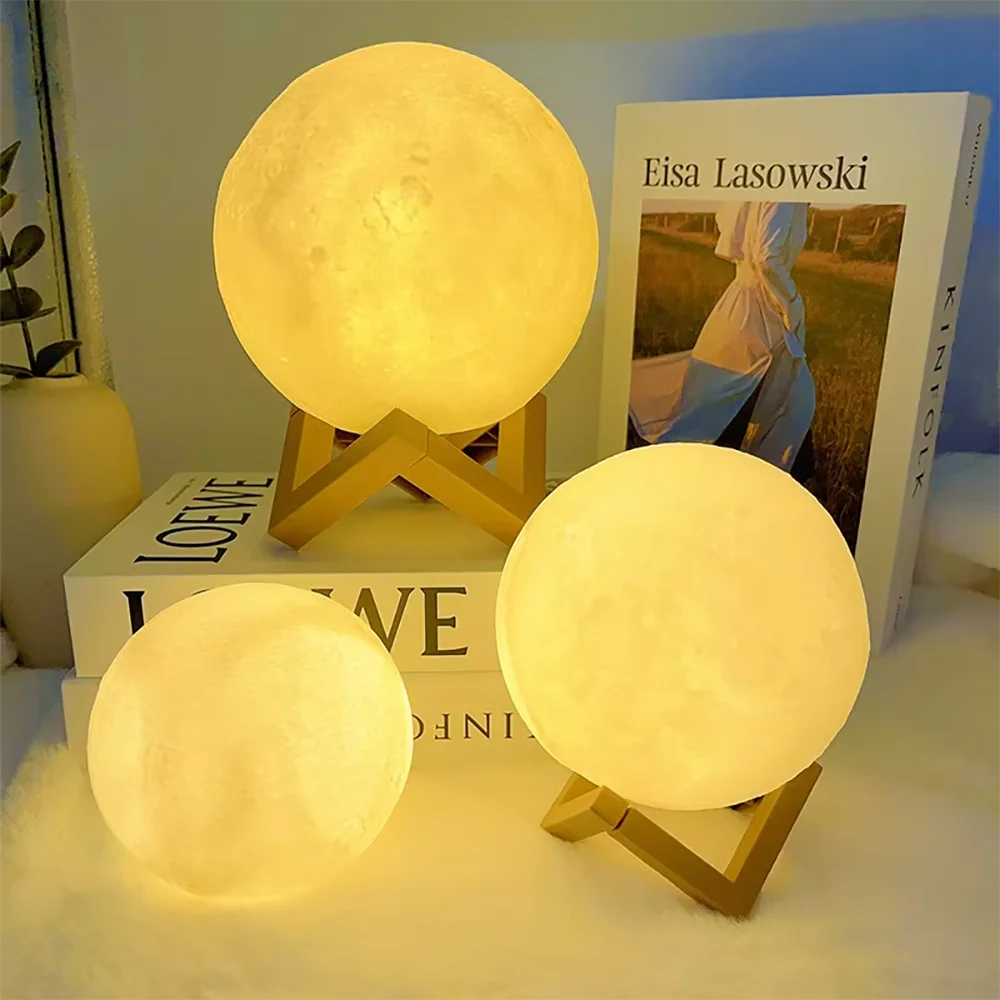 Luz LED de libro, luz de luna, lámpara de estrella, luz de noche de Luna DIY, regalo de cumpleaños para niños, decoración de dormitorio, luz nocturna, luces de ambiente