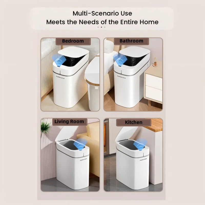 Cubo de basura inteligente Joybos con sensor, impermeable y diseño estrecho