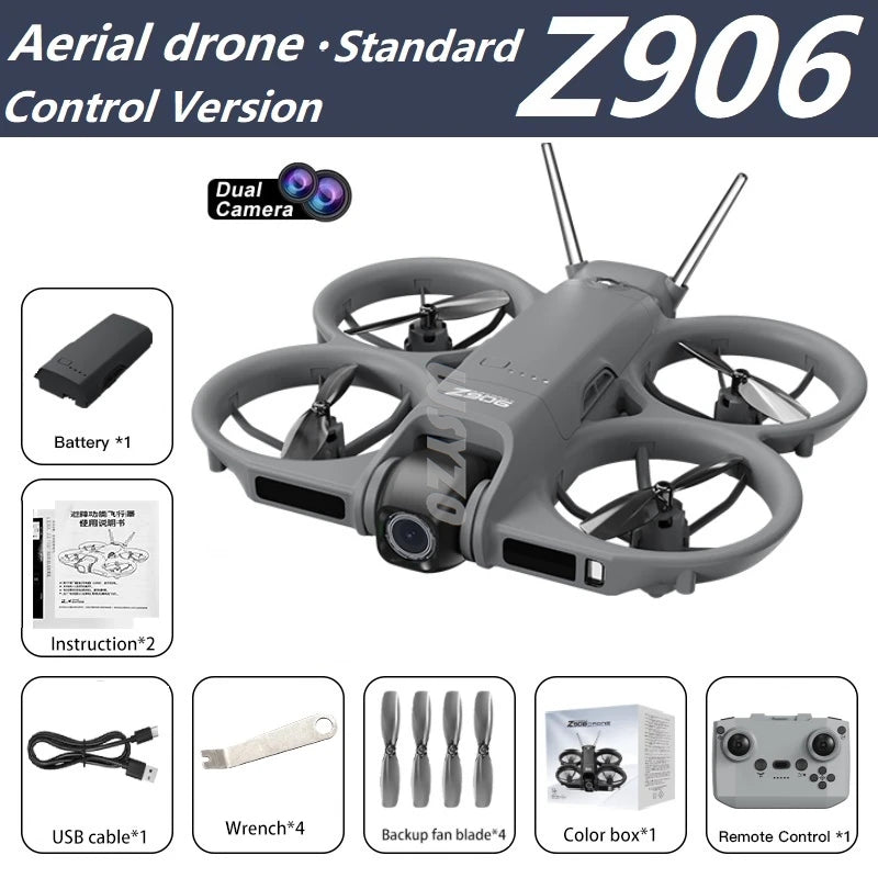 Mini Dron Z906 con Cámara HD WiFi FPV, Cuadricóptero RC, Fotografía Aérea
